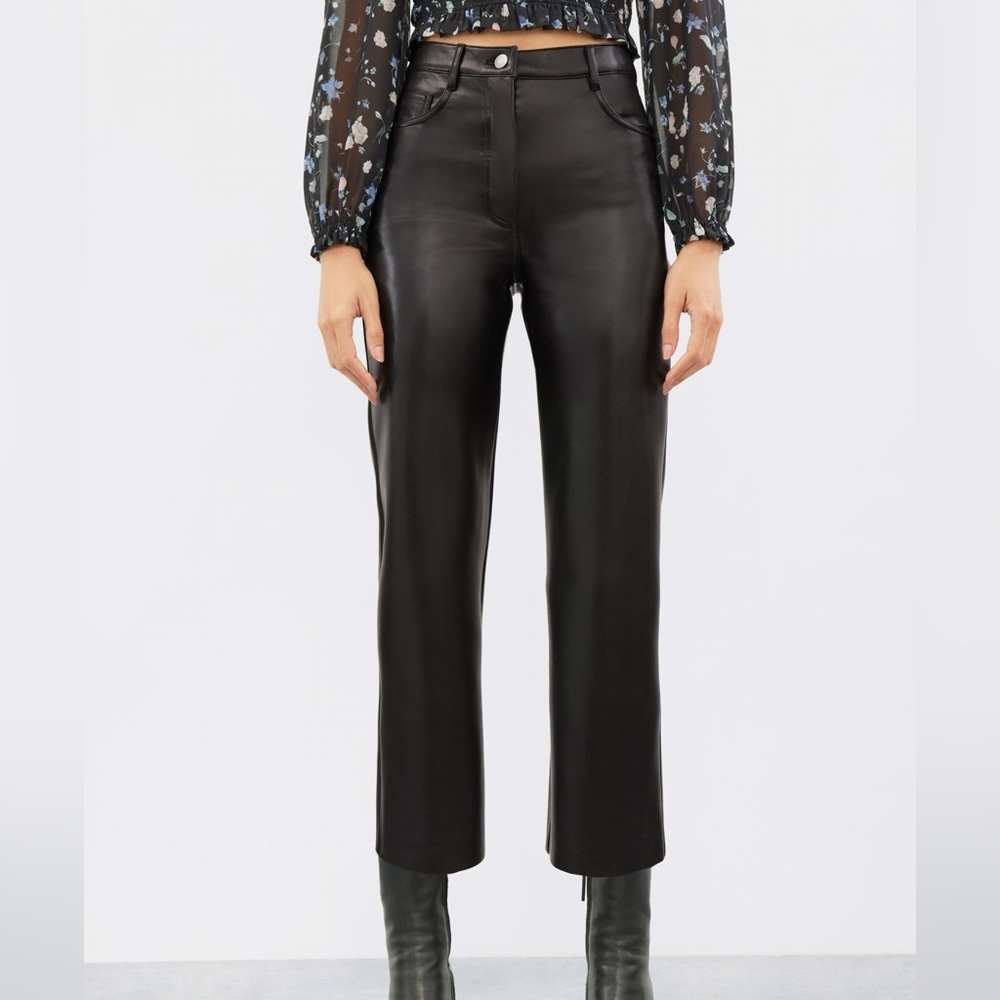 Aritzia Wilfred The Melina Cropped Faux Leather Pants